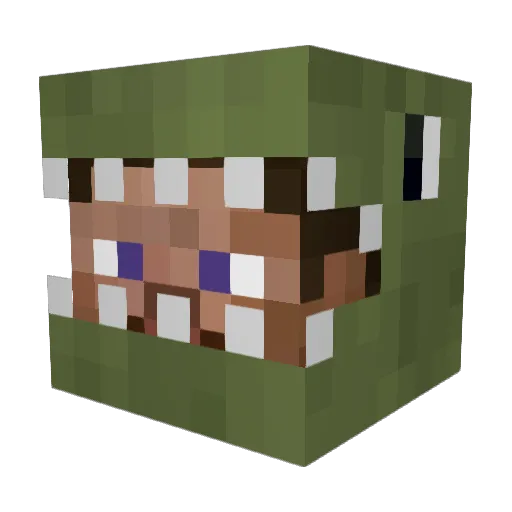 zmfhh2 Minecraft avatar head, 3D render