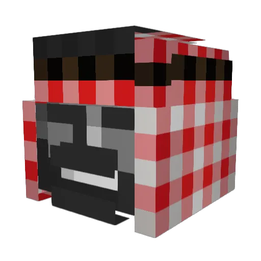 zmigulis Minecraft avatar head, 3D render