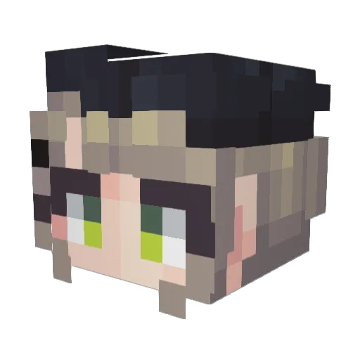 zmong_1037 Minecraft avatar head, 3D render