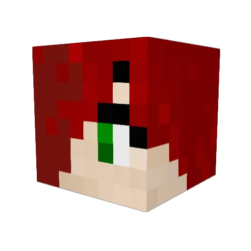zmonk Minecraft avatar head, 3D render