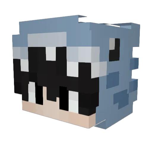 zmsdj Minecraft avatar head, 3D render