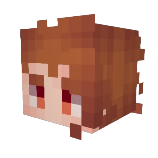 zmyan Minecraft avatar head, 3D render