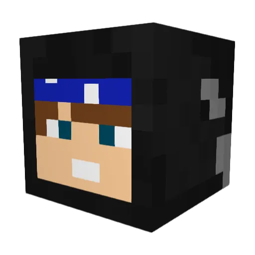 zn278 Minecraft avatar head, 3D render