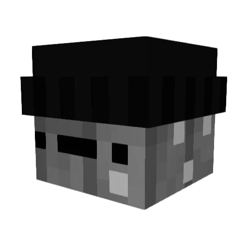 zn4k Minecraft avatar head, 3D render