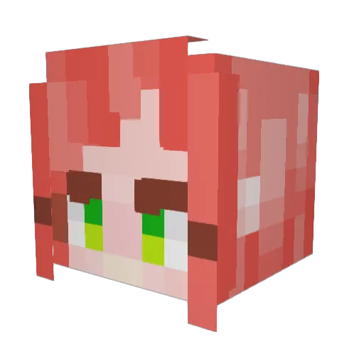 zn_exe Minecraft avatar head, 3D render