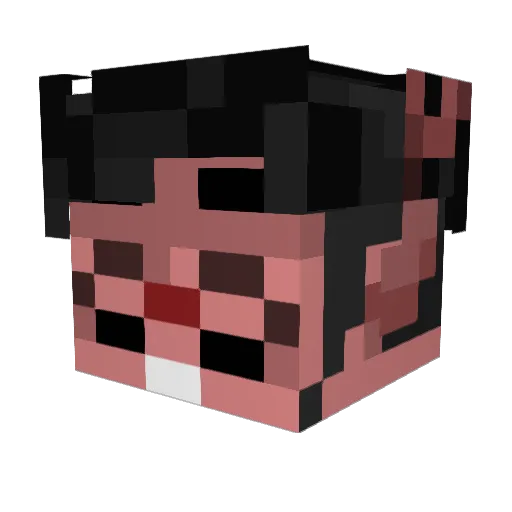 znaeike Minecraft avatar head, 3D render