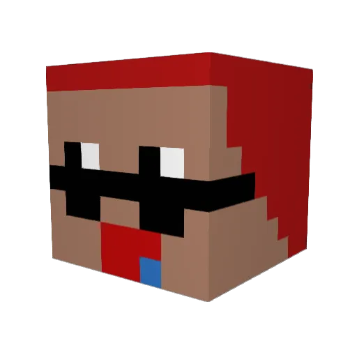 znarymc Minecraft avatar head, 3D render