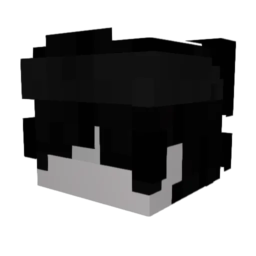 znnnj Minecraft avatar head, 3D render