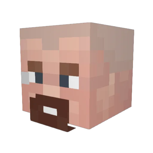 znpcs Minecraft avatar head, 3D render