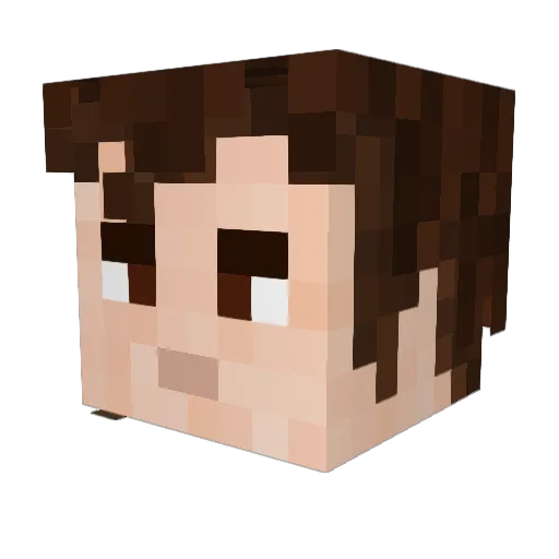 znpy Minecraft avatar head, 3D render