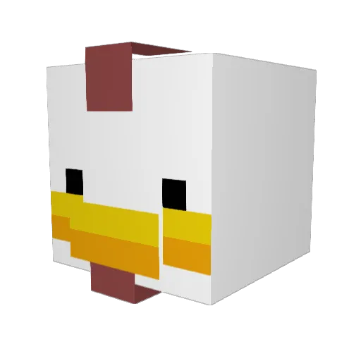 zo7a Minecraft avatar head, 3D render