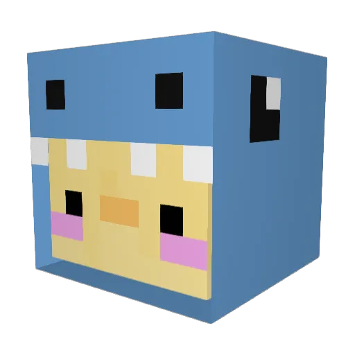 zoccs Minecraft avatar head, 3D render