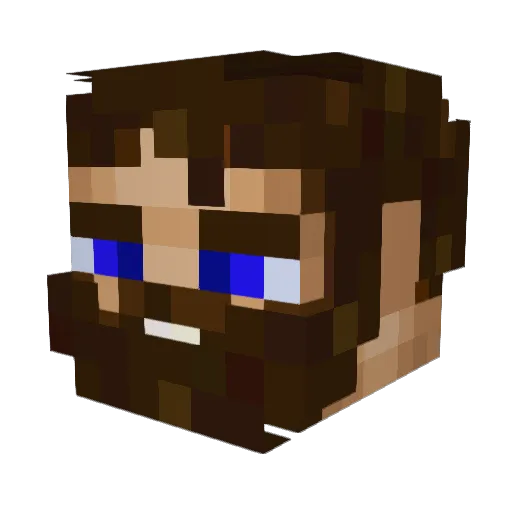 zock_bro Minecraft avatar head, 3D render