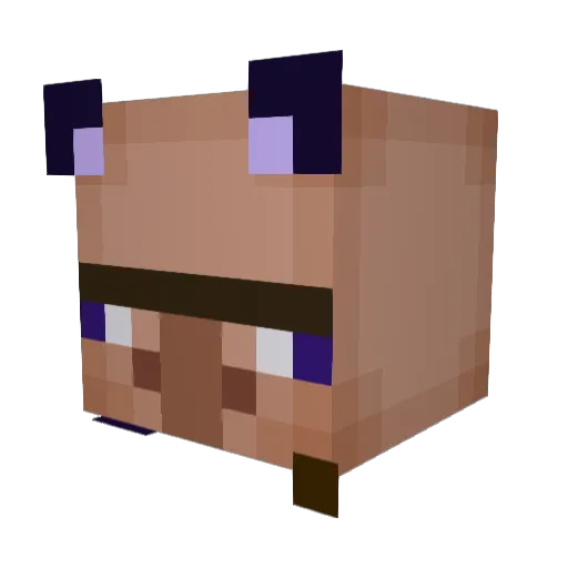 zoddles Minecraft avatar head, 3D render