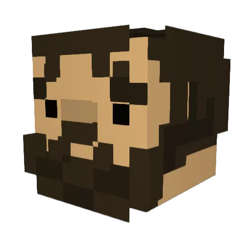 zoder Minecraft avatar head, 3D render