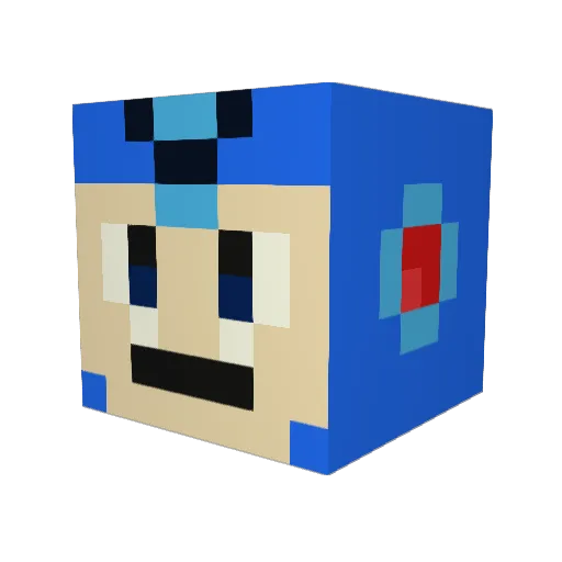 zodo Minecraft avatar head, 3D render