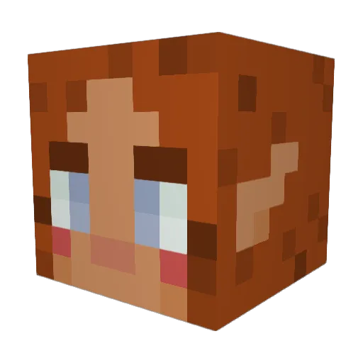 zoe11111 Minecraft avatar head, 3D render