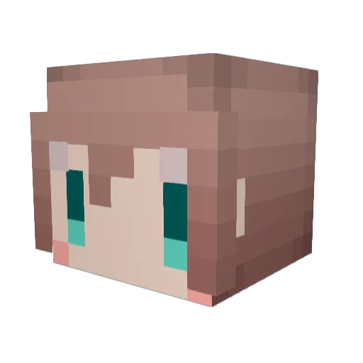 zoe616 Minecraft avatar head, 3D render
