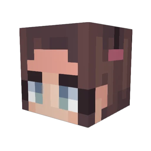 zoeelisabeth Minecraft avatar head, 3D render