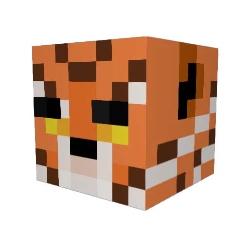 zoehelena Minecraft avatar head, 3D render