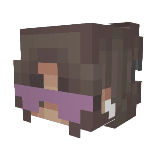 zoehoe Minecraft avatar head, 3D render