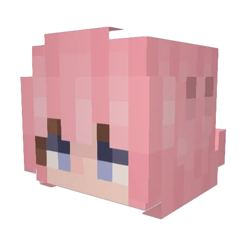 zoeksipak Minecraft avatar head, 3D render
