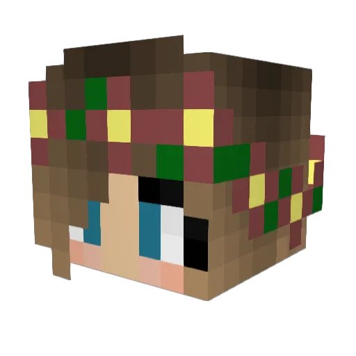 zoemarissa Minecraft avatar head, 3D render