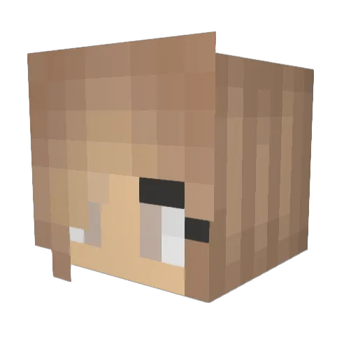 zoemarkley Minecraft avatar head, 3D render