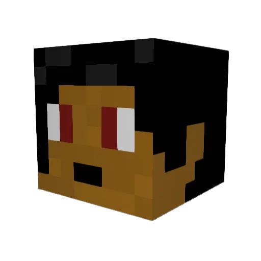 zoemutt Minecraft avatar head, 3D render