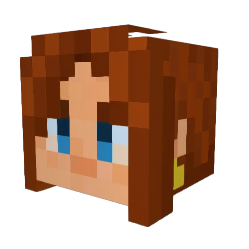 zoenetic Minecraft avatar head, 3D render