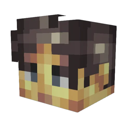 zoeobrien Minecraft avatar head, 3D render