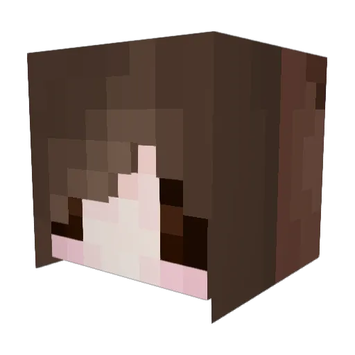 zoepixelz Minecraft avatar head, 3D render