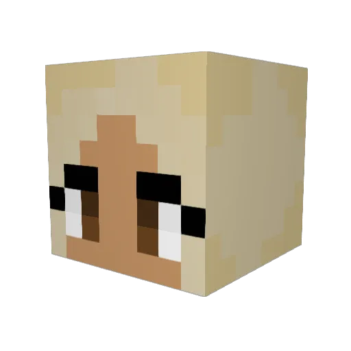 zoewiezo Minecraft avatar head, 3D render