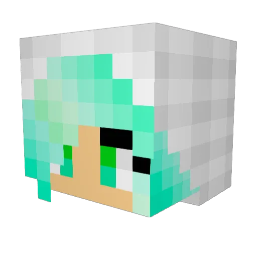 zoey101_ Minecraft avatar head, 3D render
