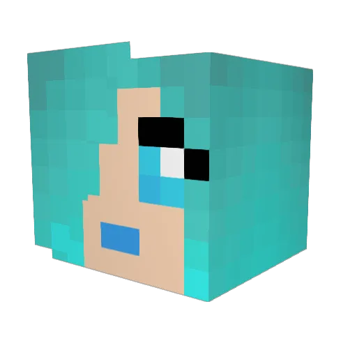 zoeyjada Minecraft avatar head, 3D render