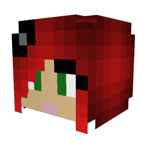 zoeyls Minecraft avatar head, 3D render