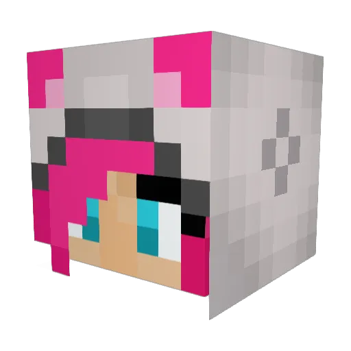 zoeylucy Minecraft avatar head, 3D render