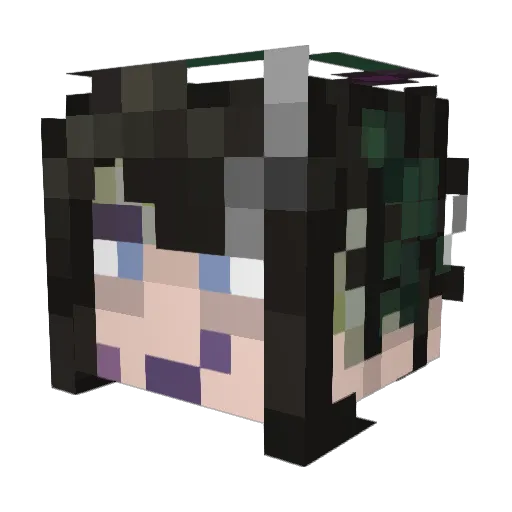 zoeyproasheck Minecraft avatar head, 3D render