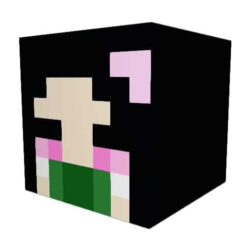 zoezake Minecraft avatar head, 3D render
