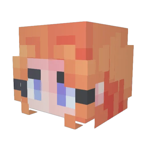 zofixx_ Minecraft avatar head, 3D render