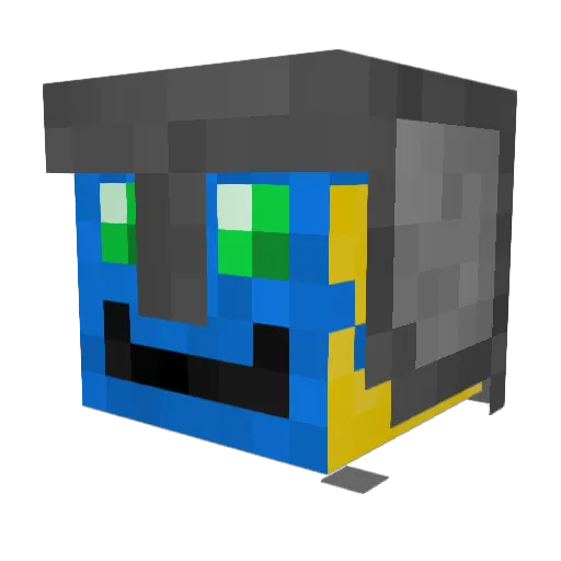 zofnq Minecraft avatar head, 3D render