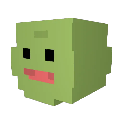 zogee Minecraft avatar head, 3D render