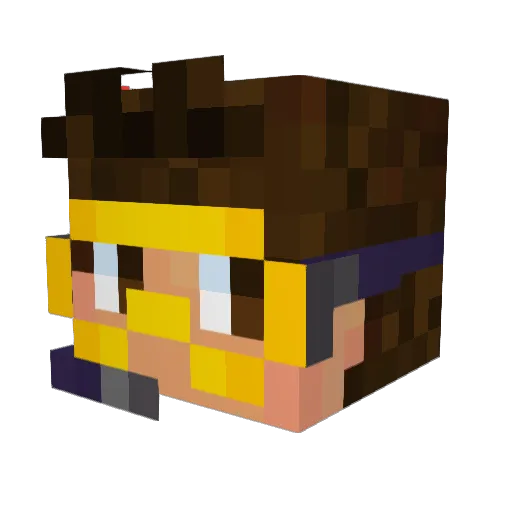 zohfi Minecraft avatar head, 3D render