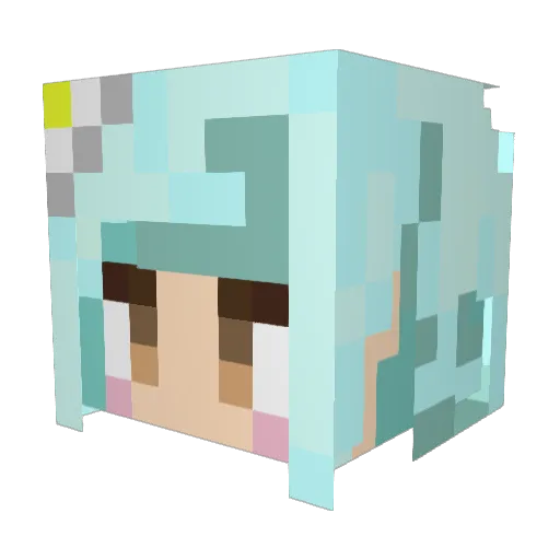 zoirun Minecraft avatar head, 3D render