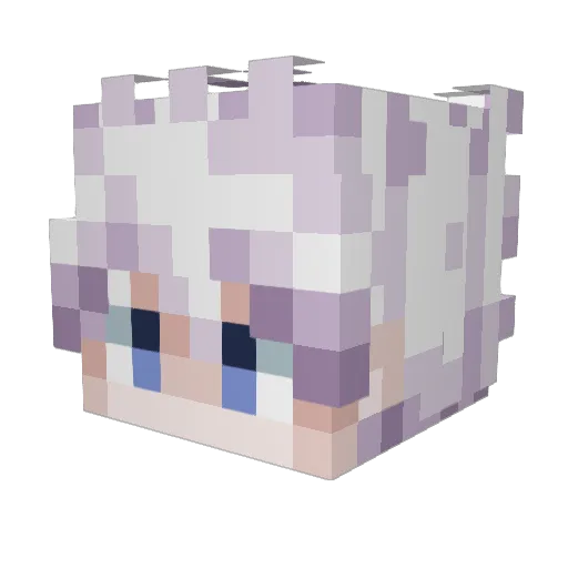 zokiero Minecraft avatar head, 3D render