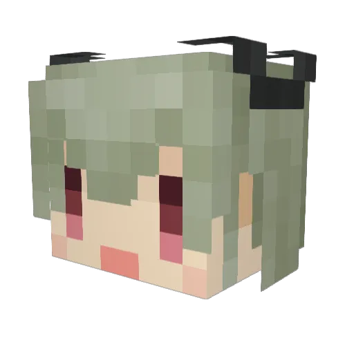 zokubutup Minecraft avatar head, 3D render
