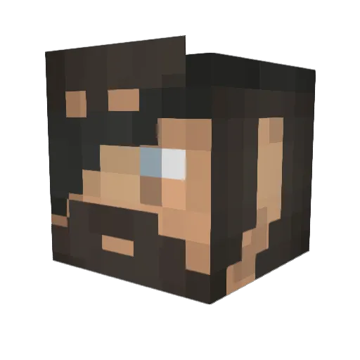 zol72 Minecraft avatar head, 3D render