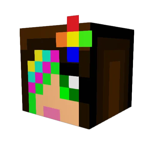 zoleira Minecraft avatar head, 3D render