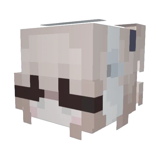 zollpee Minecraft avatar head, 3D render