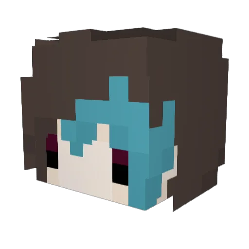 zom_io Minecraft avatar head, 3D render